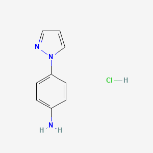 molecular formula C9H10ClN3 B1423885 4-(1H-吡唑-1-基)苯胺盐酸盐 CAS No. 913848-94-9