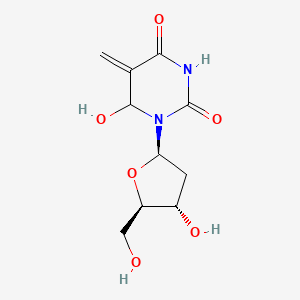 molecular formula C10H14N2O6 B14238857 5-Methylene-6-hydroxy-5,6-dihydro-2'-deoxyuridine CAS No. 491577-45-8