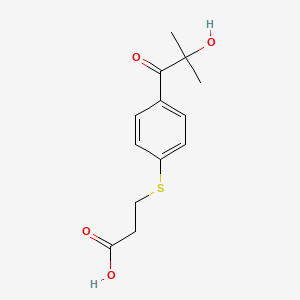 3-{[4-(2-Hydroxy-2-methylpropanoyl)phenyl]sulfanyl}propanoic acid