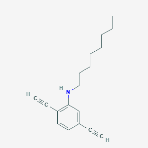 molecular formula C18H23N B14238899 2,5-Diethynyl-N-octylaniline CAS No. 540474-58-6