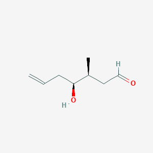 molecular formula C8H14O2 B14238900 (3S,4S)-4-hydroxy-3-methylhept-6-enal CAS No. 501015-42-5