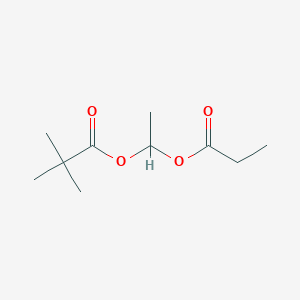 molecular formula C10H18O4 B14238908 1-(Propanoyloxy)ethyl 2,2-dimethylpropanoate CAS No. 409105-11-9