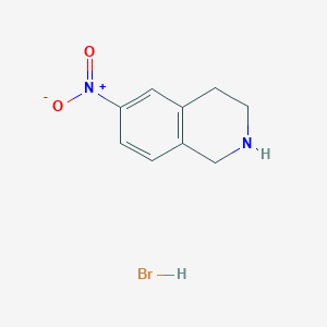 molecular formula C9H11BrN2O2 B1423891 6-硝基-1,2,3,4-四氢异喹啉盐酸盐 CAS No. 1187932-26-8
