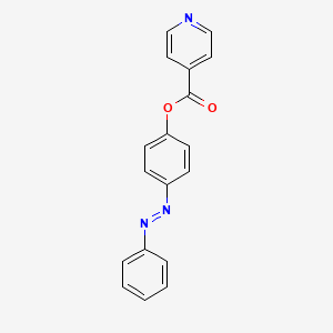 molecular formula C18H13N3O2 B14238916 4-[(E)-Phenyldiazenyl]phenyl pyridine-4-carboxylate CAS No. 347877-94-5