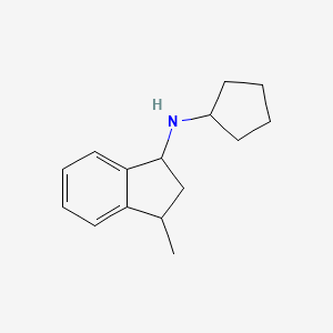 molecular formula C15H21N B1423892 Cyclopentyl-(3-methyl-indan-1-YL)-amine CAS No. 1220039-70-2