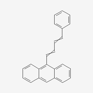 molecular formula C24H18 B14238929 9-(4-Phenylbuta-1,3-dien-1-YL)anthracene CAS No. 388088-05-9