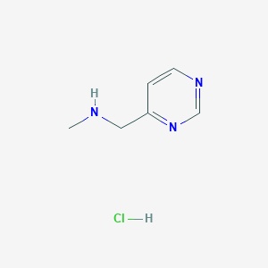 molecular formula C6H10ClN3 B1423893 N-Methyl-1-(pyrimidin-4-yl)methanamine hydrochloride CAS No. 1260783-69-4