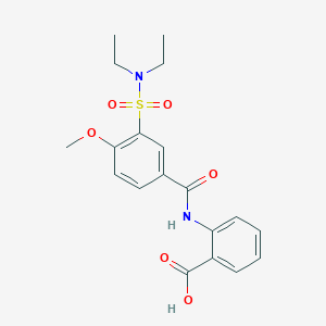 2-({3-[(Diethylamino)sulfonyl]-4-methoxybenzoyl}amino)benzoic acid