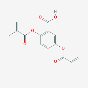 molecular formula C15H14O6 B14238982 2,5-bis(2-methylprop-2-enoyloxy)benzoic Acid CAS No. 574002-50-9