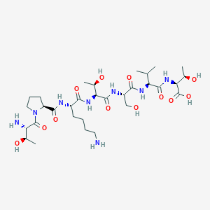 molecular formula C31H56N8O12 B14239003 L-Threonine, L-threonyl-L-prolyl-L-lysyl-L-threonyl-L-seryl-L-valyl- CAS No. 404334-08-3