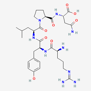 molecular formula C30H47N9O8 B14239007 N~5~-(Diaminomethylidene)-L-ornithyl-L-tyrosyl-L-leucyl-L-prolyl-L-asparagine CAS No. 287733-40-8