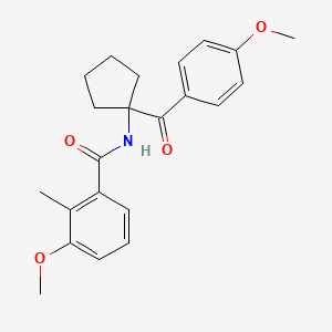 molecular formula C22H25NO4 B14239033 3-Methoxy-N-[1-(4-methoxybenzoyl)cyclopentyl]-2-methylbenzamide CAS No. 551963-76-9