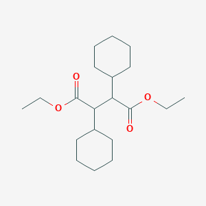 molecular formula C20H34O4 B14239038 Butanedioic acid, 2,3-dicyclohexyl-, diethyl ester CAS No. 557772-27-7