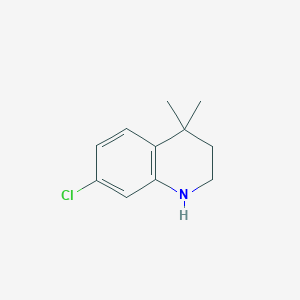 molecular formula C11H14ClN B1423904 7-Chloro-4,4-dimethyl-1,2,3,4-tetrahydroquinoline CAS No. 1187933-40-9