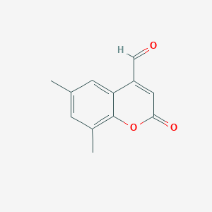 molecular formula C12H10O3 B14239050 6,8-Dimethyl-2-oxo-2H-1-benzopyran-4-carbaldehyde CAS No. 485821-89-4