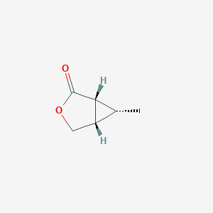 molecular formula C6H8O2 B14239065 3-Oxabicyclo[3.1.0]hexan-2-one, 6-methyl-, (1R,5S,6R)- CAS No. 208344-94-9