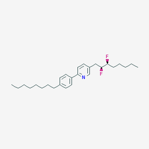 molecular formula C27H39F2N B14239066 5-[(2S,3S)-2,3-difluorooctyl]-2-(4-octylphenyl)pyridine CAS No. 431071-80-6