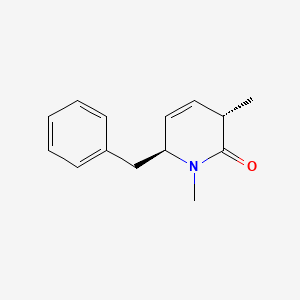 molecular formula C14H17NO B14239068 (3S,6S)-6-Benzyl-1,3-dimethyl-3,6-dihydropyridin-2(1H)-one CAS No. 532936-30-4