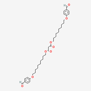 molecular formula C37H52O8 B14239083 Bis[10-(4-formylphenoxy)decyl] propanedioate CAS No. 378241-48-6