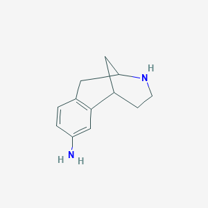 molecular formula C12H16N2 B14239089 1,2,3,4,5,6-Hexahydro-2,6-methano-3-benzazocin-8-amine CAS No. 399032-54-3