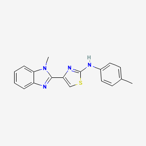 molecular formula C18H16N4S B14239094 4-(1-Methyl-1H-benzimidazol-2-yl)-N-(4-methylphenyl)-1,3-thiazol-2-amine CAS No. 519179-77-2