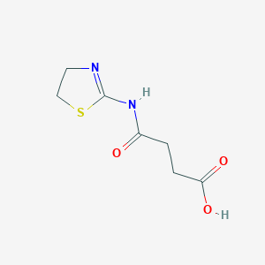 molecular formula C7H10N2O3S B14239120 4-(4,5-Dihydro-1,3-thiazol-2-ylamino)-4-oxobutanoic acid CAS No. 342021-94-7