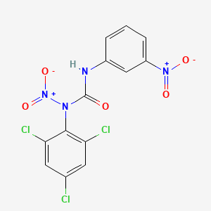 molecular formula C13H7Cl3N4O5 B14239150 N-Nitro-N'-(3-nitrophenyl)-N-(2,4,6-trichlorophenyl)urea CAS No. 445289-46-3