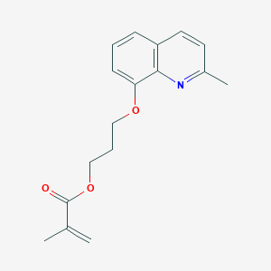 molecular formula C17H19NO3 B14239176 3-[(2-Methylquinolin-8-yl)oxy]propyl 2-methylprop-2-enoate CAS No. 491609-76-8