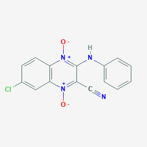 7-Chloro-4-hydroxy-1-oxido-3-phenyliminoquinoxalin-1-ium-2-carbonitrile