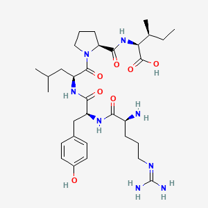 molecular formula C32H52N8O7 B14239201 N~5~-(Diaminomethylidene)-L-ornithyl-L-tyrosyl-L-leucyl-L-prolyl-L-isoleucine CAS No. 287733-38-4