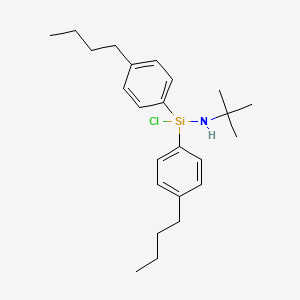 molecular formula C24H36ClNSi B14239208 N-tert-Butyl-1,1-bis(4-butylphenyl)-1-chlorosilanamine CAS No. 344399-91-3