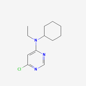 molecular formula C12H18ClN3 B1423922 6-Chloro-N-cyclohexyl-N-ethyl-4-pyrimidinamine CAS No. 1220033-20-4