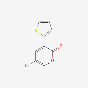 2H-Pyran-2-one, 5-bromo-3-(2-thienyl)-