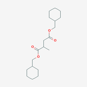 molecular formula C19H32O4 B14239253 Bis(cyclohexylmethyl) 2-methylbutanedioate CAS No. 325172-05-2