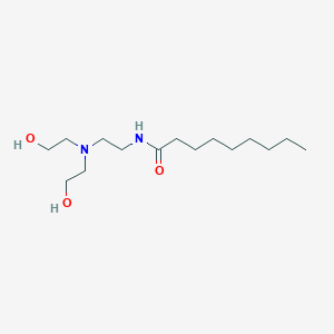 molecular formula C15H32N2O3 B14239333 N-{2-[Bis(2-hydroxyethyl)amino]ethyl}nonanamide CAS No. 394249-31-1