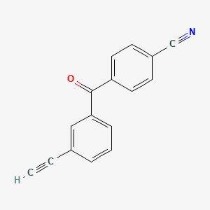 molecular formula C16H9NO B14239372 Benzonitrile, 4-(3-ethynylbenzoyl)- CAS No. 214548-26-2