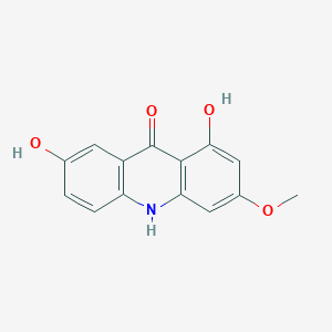 molecular formula C14H11NO4 B14239395 1,7-Dihydroxy-3-methoxy-10H-acridin-9-one CAS No. 612541-97-6