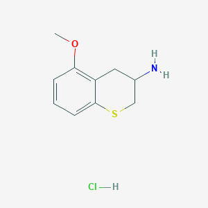 molecular formula C10H14ClNOS B1423942 5-Methoxy-thiochroman-3-ylamine hydrochloride CAS No. 1303968-35-5