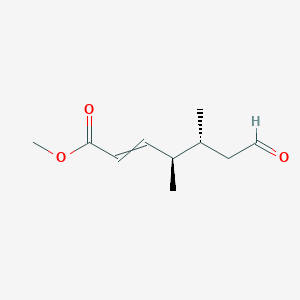 molecular formula C10H16O3 B14239434 methyl (4R,5R)-4,5-dimethyl-7-oxohept-2-enoate CAS No. 210761-80-1