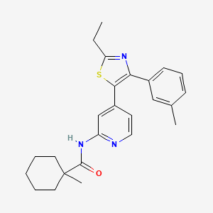 N-[4-[2-Ethyl-4-(3-methylphenyl)-1,3-thiazol-5-YL]-2-pyridyl]-1-methylcyclohexanecarboxamide