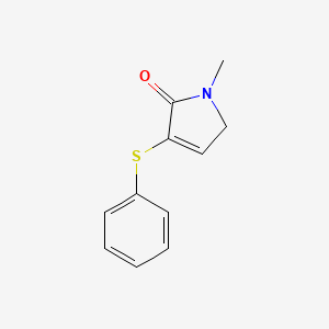 2H-Pyrrol-2-one, 1,5-dihydro-1-methyl-3-(phenylthio)-