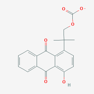 2-(4-Hydroxy-9,10-dioxo-9,10-dihydroanthracen-1-YL)-2-methylpropyl carbonate