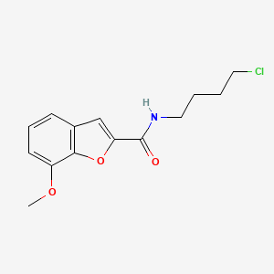 molecular formula C14H16ClNO3 B14239472 N-(4-Chlorobutyl)-7-methoxy-1-benzofuran-2-carboxamide CAS No. 502710-71-6