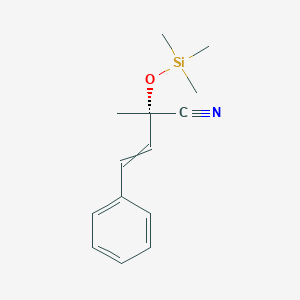 molecular formula C14H19NOSi B14239483 (2S)-2-Methyl-4-phenyl-2-[(trimethylsilyl)oxy]but-3-enenitrile CAS No. 375346-09-1