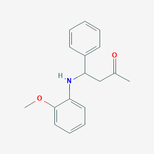 molecular formula C17H19NO2 B14239489 2-Butanone, 4-[(2-methoxyphenyl)amino]-4-phenyl- CAS No. 249737-34-6