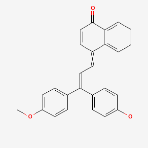 molecular formula C27H22O3 B14239494 1(4H)-Naphthalenone, 4-[3,3-bis(4-methoxyphenyl)-2-propenylidene]- CAS No. 548796-76-5