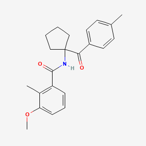 3-Methoxy-2-methyl-N-[1-(4-methylbenzoyl)cyclopentyl]benzamide