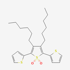 3,4-Dihexyl-2,5-di(thiophen-2-yl)-1H-1lambda~6~-thiophene-1,1-dione