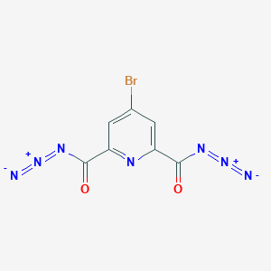 2,6-Pyridinedicarbonyl diazide, 4-bromo-