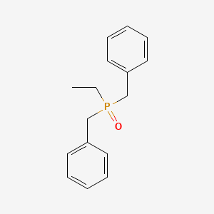 molecular formula C16H19OP B14239644 Phosphine oxide, ethylbis(phenylmethyl)- CAS No. 312932-74-4